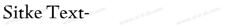 Sitke Text字体转换